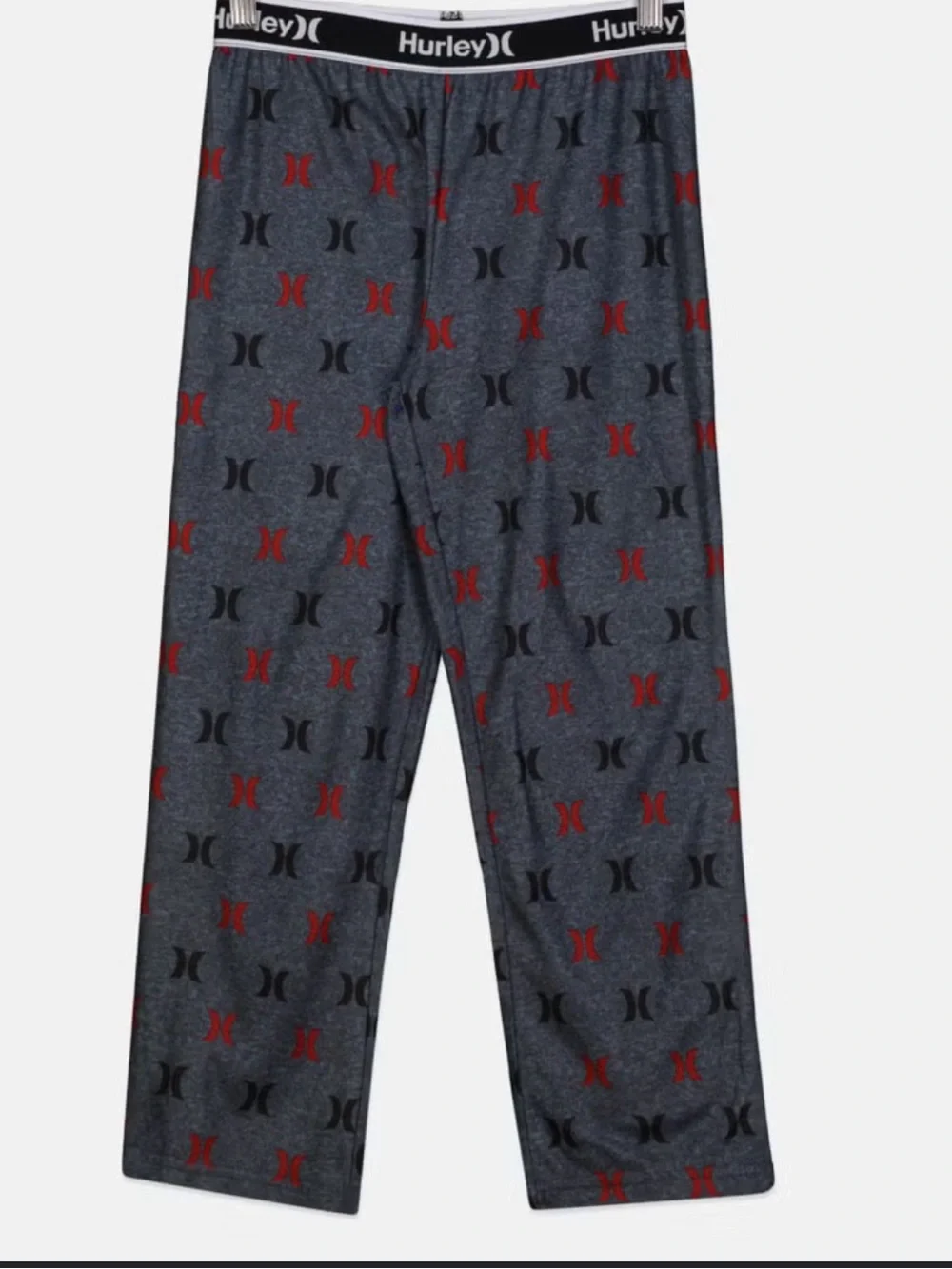 Hurley youth / boys size 12 Gray Lounge Pants with Black and Red Logo Print